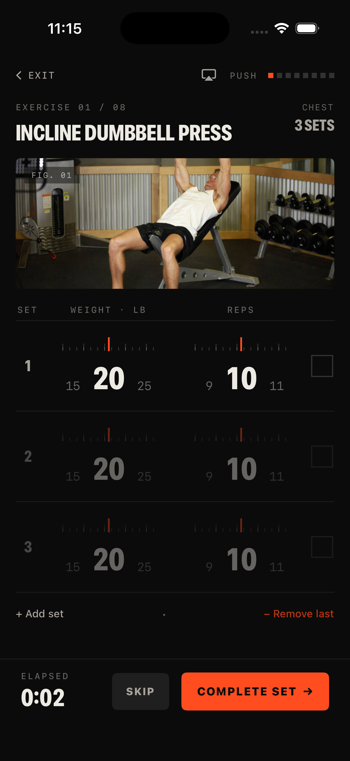 Dumbell exercise tracking