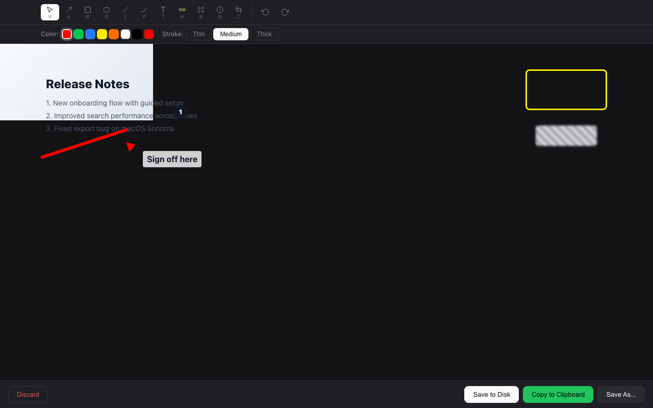 Reticle annotation editor
