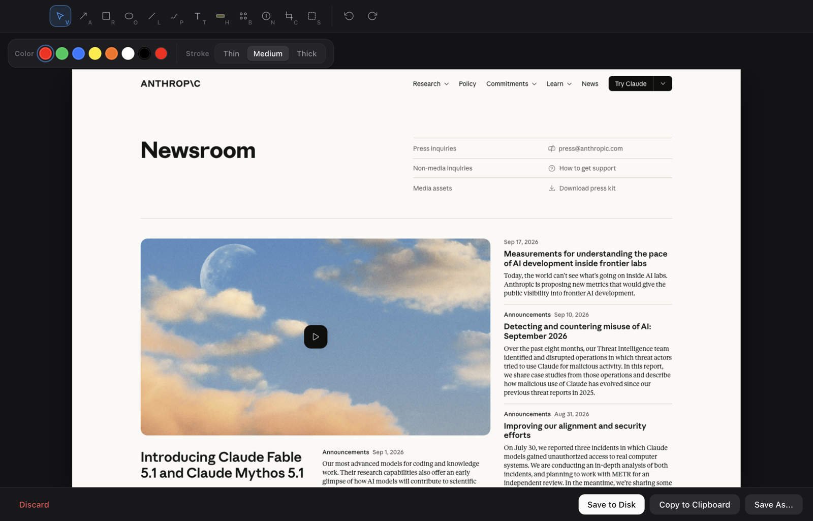 Reticle annotation editor